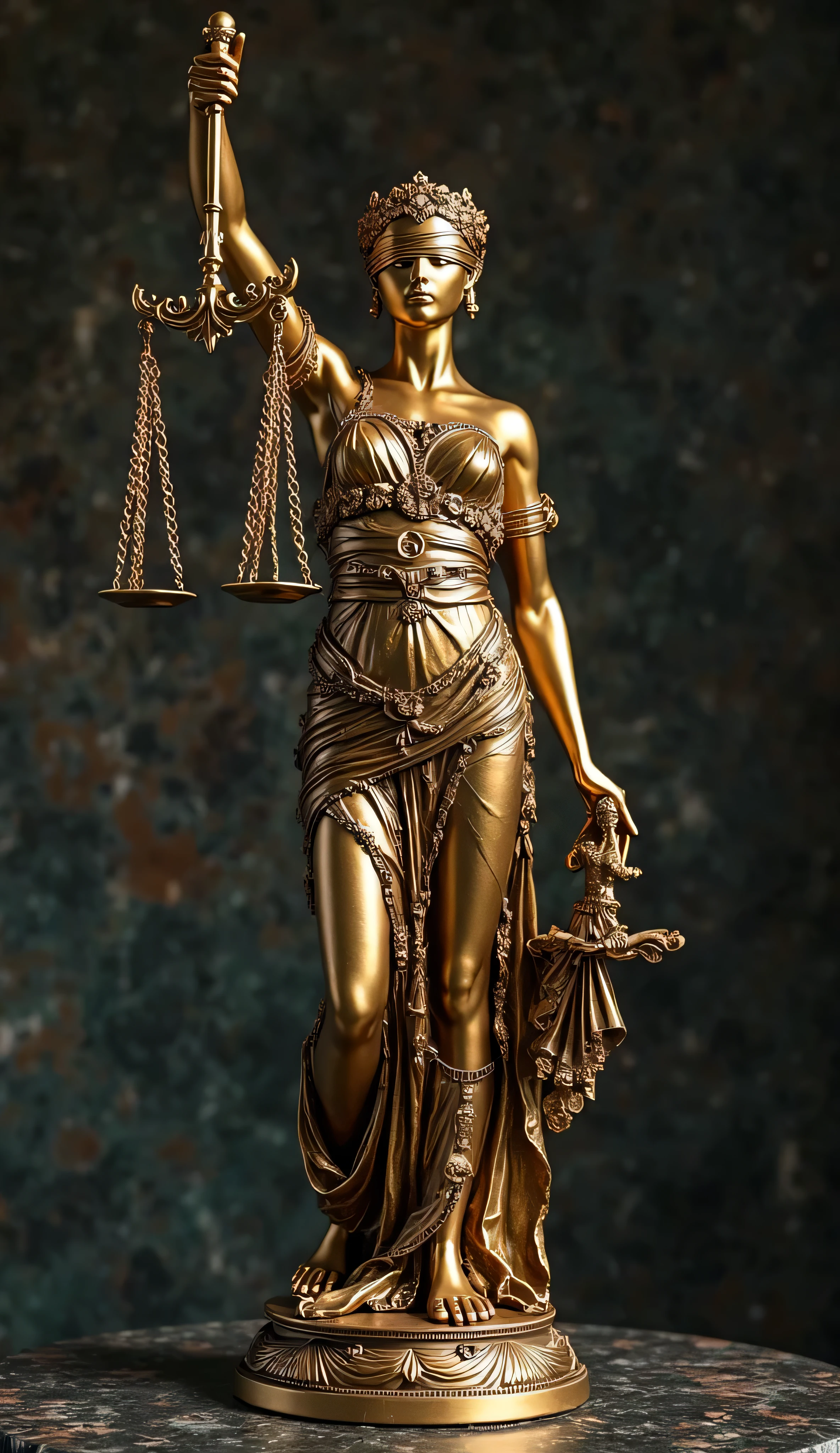 Generate an image combining the rod of Aesculapius and the scales of justice 