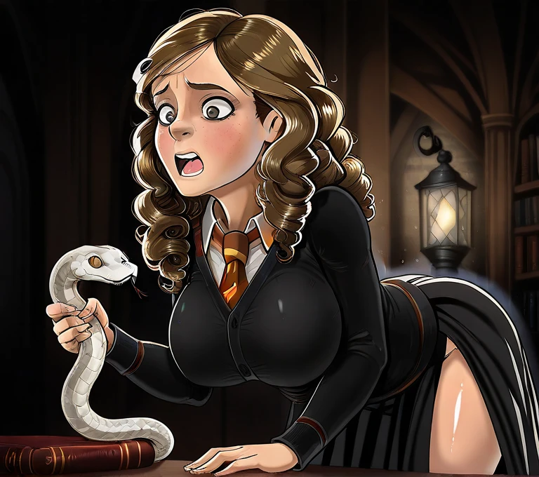 Hermione Granger sucking the ???? of (futanari Professor McGonnagal)
