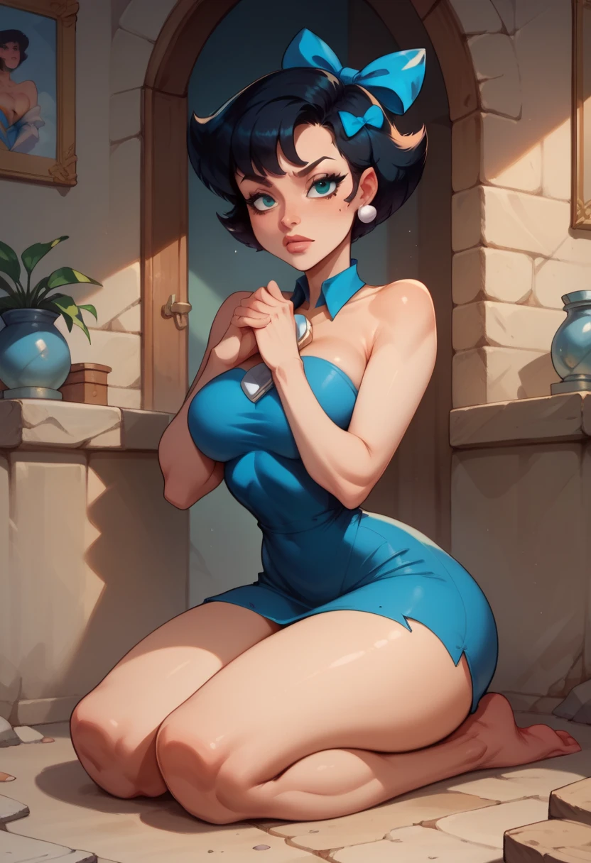 obra prima, melhor qualidade, Adolescente ((Katara)), Tonificado, pele escura, pigtail, joias, Olhando para o Viewer, vestido curto, Vestido levantado, vestido branco, no rio, piso, Revele sob o vestido, mamas normais, sem sapatos , Mostrar calcinha branca,  (olhos azuis:0.6)