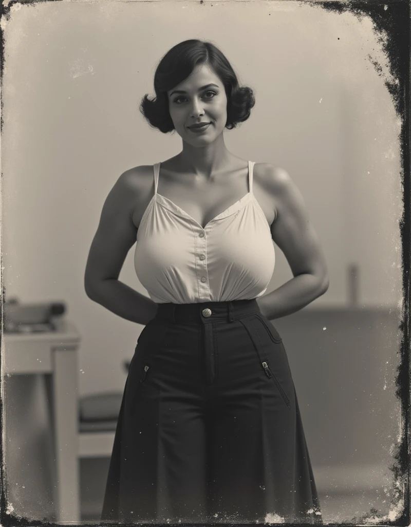 Countryside Egerman, 1940. war clothes, poor, ((((18-year-old)) Susan Pevensie)). ((((casual girl clothings from the 1940s)))), ((dark hairstyle of the 1940s)), titts, longerie, naked, war girl, skirt, stockings, lifting up skirt, in kitchen