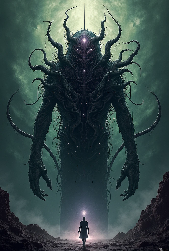 In a dimly lit, mist-shrouded cave, a behemoth of symbiotic slime emerges from the shadows. Its vibrant black skin glistens with an eerie sheen as white streaks flow around the body, tendrils are amorphous. slimy creature, slime monster, viscous fluid, gooey slime, The masterpiece of an 8K anime-style illustration features the monstrous subject in a dynamic pose, its tendrils and appendages tangled in a twisted mad display, Ultra-detailed textures and lighting effects bring this nightmarish scene to life with uncanny realism.