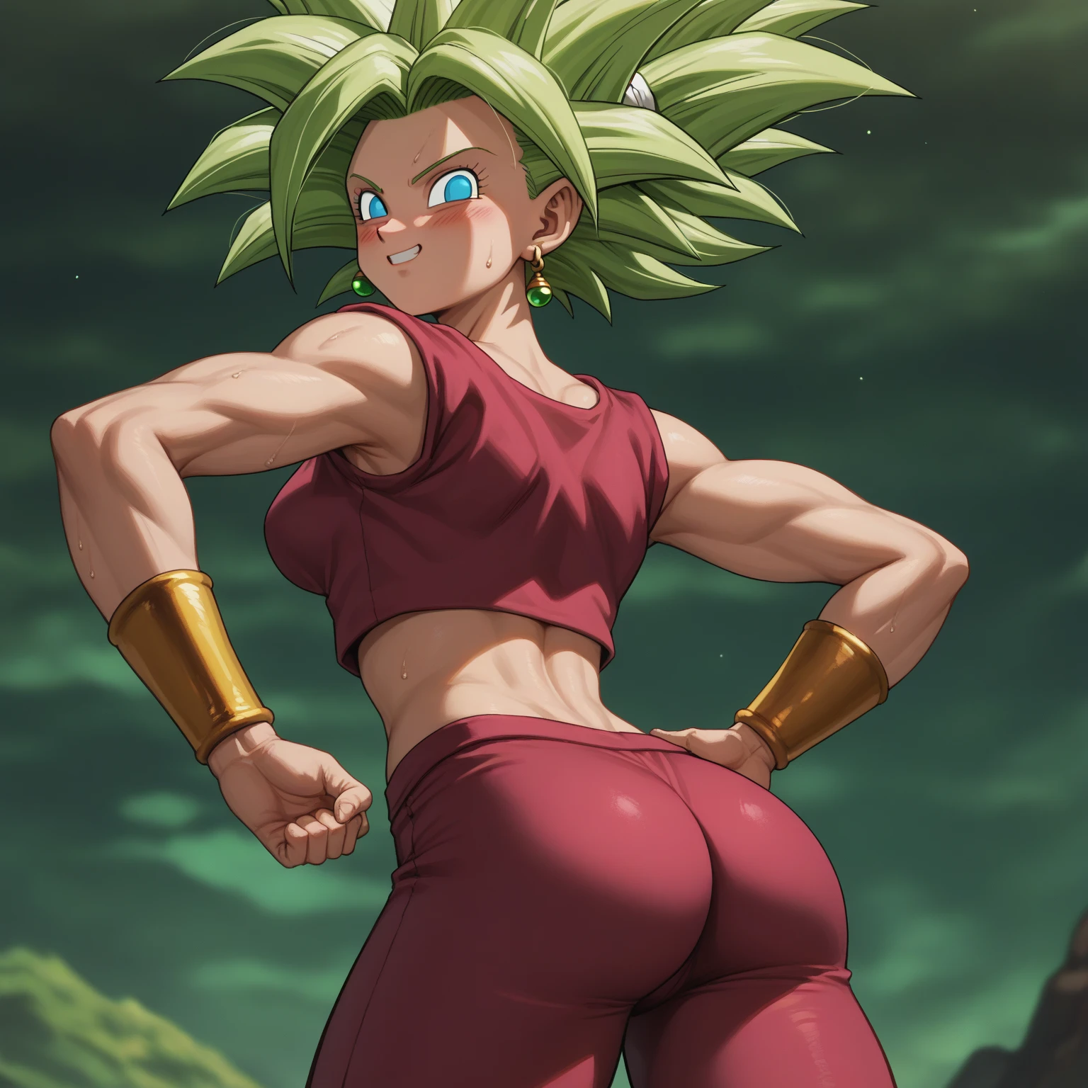 (masterpiece:1,2), best quality, 1girl, green hair, water blue eyes, ear rings, nude, full of sweat, 1boy, ahegao, big breasts, sex, spooningon, spread legs, legs up, penis, cum in pussy, semen overflowing from pussy