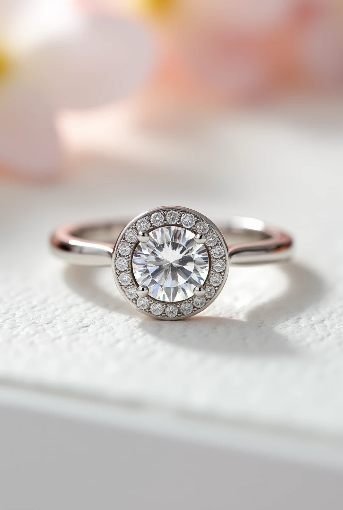 The band was made of 18-karat white gold, smooth and sleek, to create a stunning contrast with the sparkling diamond that adorned the center.