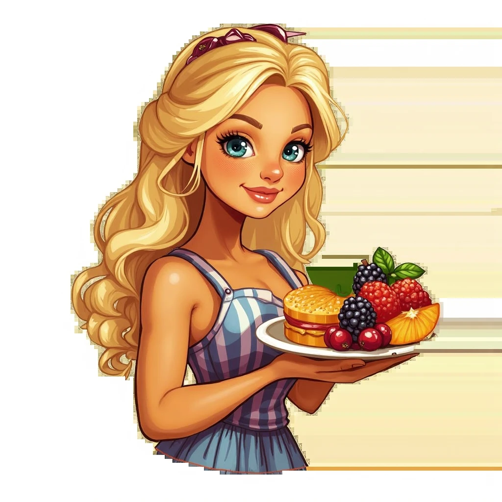 women, venezuela, blond hair, illustration, arepa, bread flour, orchid
