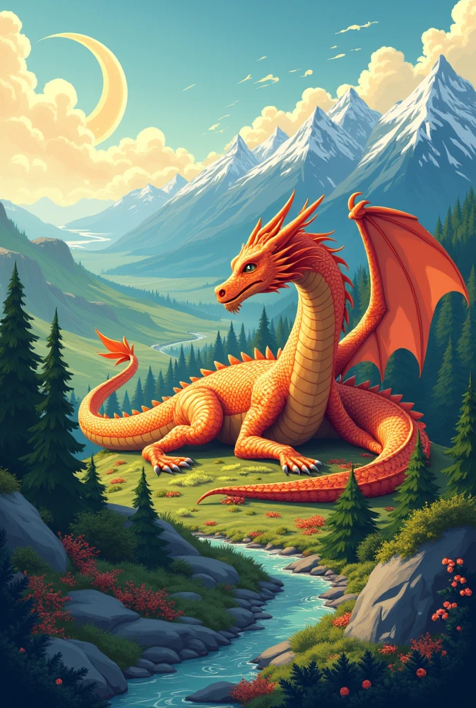 zPDXL2, (score_9,score_8_up,score_7_up), masterpiece, very aesthetic, Detailed scales, western Dragon, Golden Scales, Quadruped, Feral, wings, Detailed Background, Beautiful view of Mountains, symmetry, Fantasy, captivating details, intricate details, volumetric light, Perfect shadows, detailed eyes, dynamic pose, solo, Wallpaper, sunlight, Dynamic light, Trees, Nature, Flowers, Detailed, <lora:Male_Feral_Dragon_Concept_PonyXL:0.5>