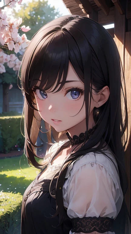 (High quality, High resolution, Fine details), A woman in mourning, crying at a grave, teardrops streaming down her face, subtle rays of sunlight piercing through the cloudy sky, delicate flowers carefully placed on the grave, wind whispering through the trees, solo, curvy women, sparkling eyes, (Detailed eyes:1.2), crying, blush, (Full body portrait), shallow depth of field, sombre color palette, subdued lighting

