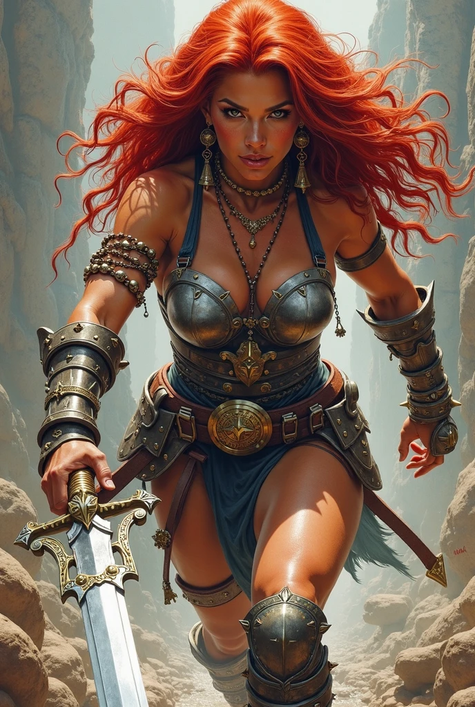 create a digital painting, 4k, best quality,SexyToon,a woman in armor holding a knife and a knife in her hands, barbarian warrior woman, warrior woman, warrior, warrior girl, a very beautiful berserker woman, a beautiful warrior woman, valkyrie, barbarian woman, warrior queen, warrior princess, epic color illustration, north warrior, epic fantasy art style hd, very beautiful barbarian woman, beautiful warrior