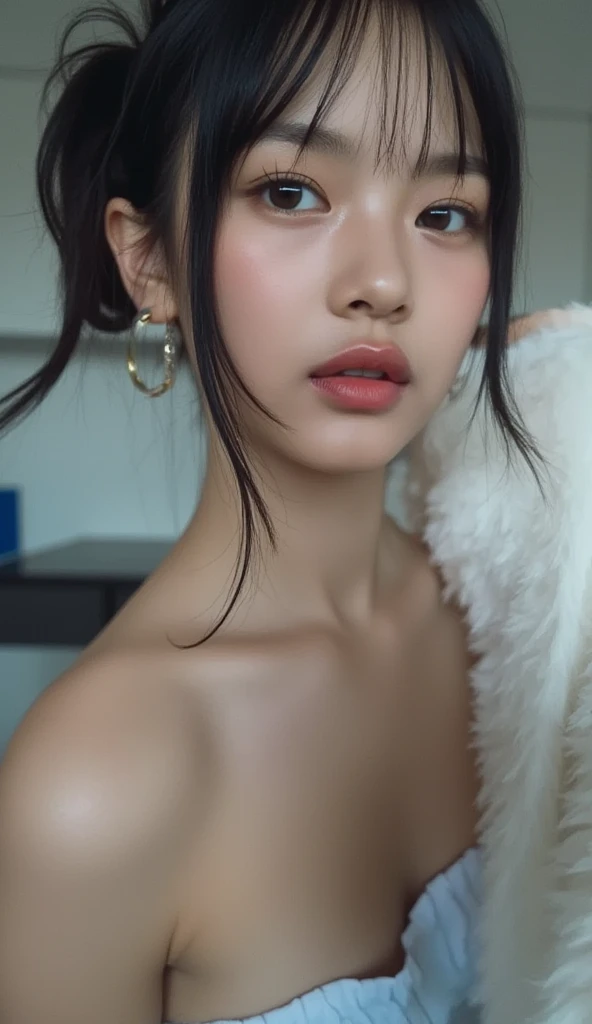  4K,((Highest quality)), ((masterpiece)) , BREAK,((((one girl)))),(Gaunt:1.2),(detailed),((In the Car)),((One girl)),((nude)),naked,((17 years old)),((flat chest:1.6)), (stare at viewer with stern eyes:1.5),((one girl)),(bitting own lip:1.1),(angry:0.9),nose blush,(shamefull:1.2),(bob cut hair),surprised, ((beautiful realistic face)),((intricate choker necklace)), ((intricate earrings)), beautiful korea women, beautiful young south korea women, young and adorable korean faces, gorgeous young korean women, korean girls, girls cute beautiful faces, korean female idol portraits, young and cute asian faces , cute natural anime faces, asian cute faces,((finely detailed face)),((symmetrical eyes)),((glistening eyes)),((glistening eyes )),((large eyes)),(( pretty eyes)),(detailed),Perfect Face,((One girl)), ((clear eyes)),((show nipples)),((beautiful skin)),(don't wear anything) ,(((show nipples))),(upper body),((naked))
