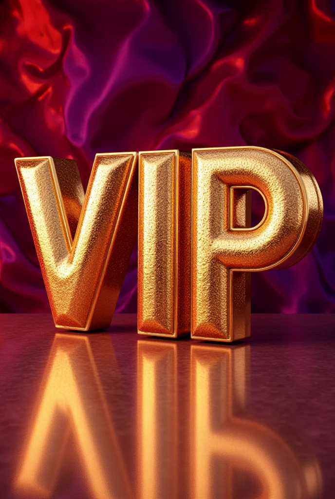 Text 3d gold "VIP" effect croma, ultra realist, hd