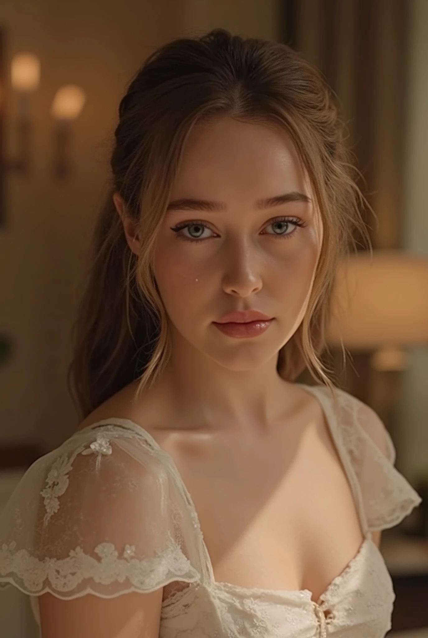 (((((young girl:1.86))))),(masterpiece, best quality:1.4),RAWPHOTO, Detailed skin, detailed pores , reality, Hotel rooms