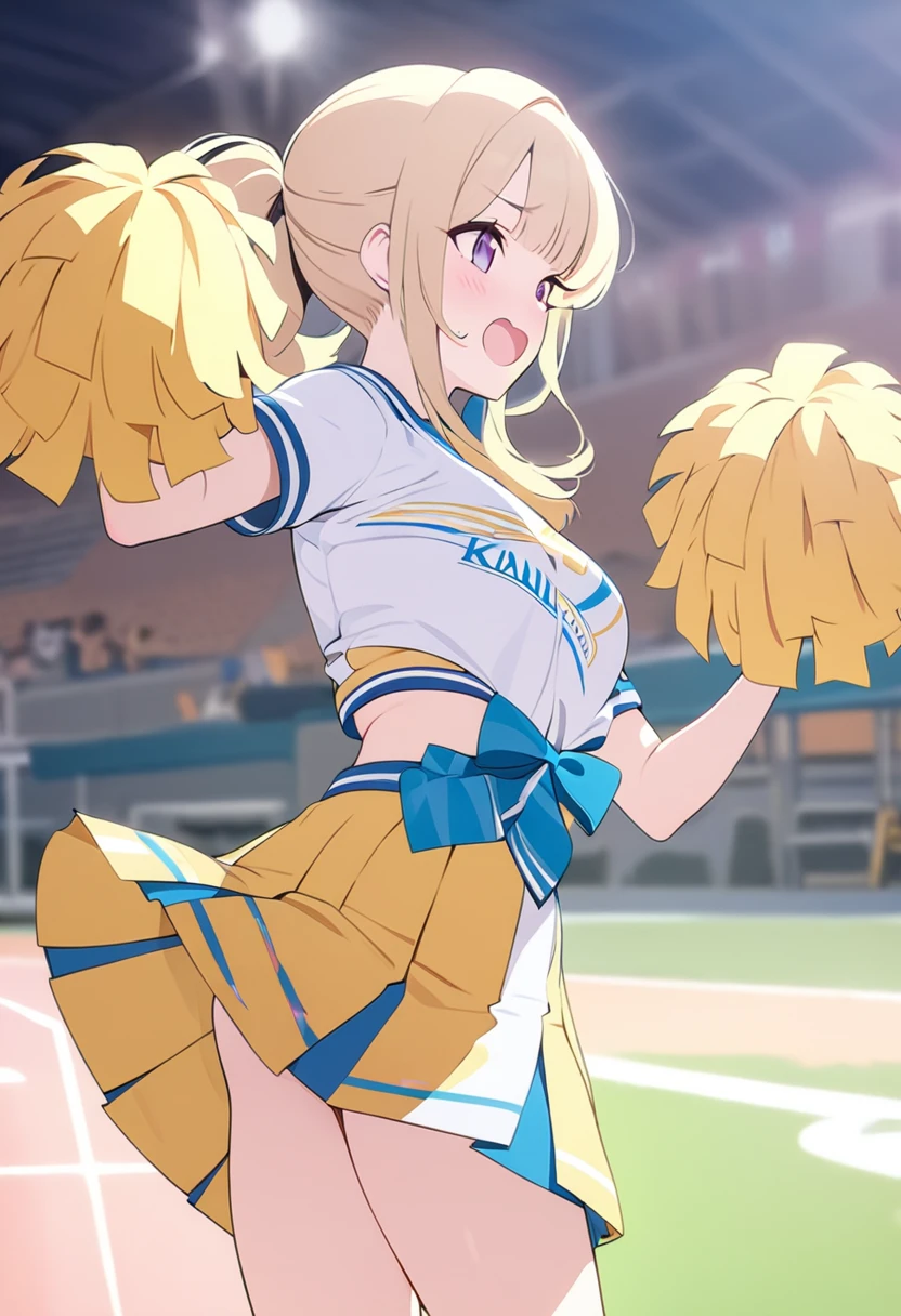 (((Anime style.1.4)))Rabbit-eared girl Do your best! cheering cheerleaders shout out jumpping