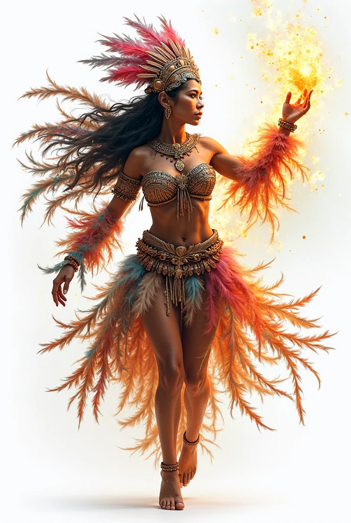 (best quality,4k,8k,highres,masterpiece:1.2),ultra-detailed,(realistic,photorealistic,photo-realistic:1.37),hyper realistic exotic dancer with tribal tattoos,strikingly vibrant body art,colorful and intricate tribal tattoos,glowing neon lights casting dramatic shadows,sensual and confident movements,mesmerizing eye contact,impeccable ballet technique,mysterious and alluring atmosphere,unique blend of contemporary and traditional dance styles,expressive facial features,elaborate costume with feathers and sequins,smoke and mist engulfing the stage,dynamic poses and dramatic poses,captivating body expressions,fluid and graceful movements,rich and vibrant colors,detailed textures and shading,highly defined muscle definition,revealing yet tasteful outfit,energetic and passionate performance,engaging storytelling through dance,ethereal and magical ambiance,exquisite attention to detail,celestial and otherworldly backdrop,enigmatic and evocative stage effects,striking contrasts between light and shadow,exquisite choreography and synchronicity,artistic contortions and acrobatics,epic and thrilling climax,haunting and captivating music,spellbinding interaction with audience,skillful and seamless transitions,diverse and varied dance sequences,authentic and powerful expressions of culture,fusion of traditional dances with modern influences,fierce and empowering presence,inspiring and mesmerizing performance that leaves audience in awe.