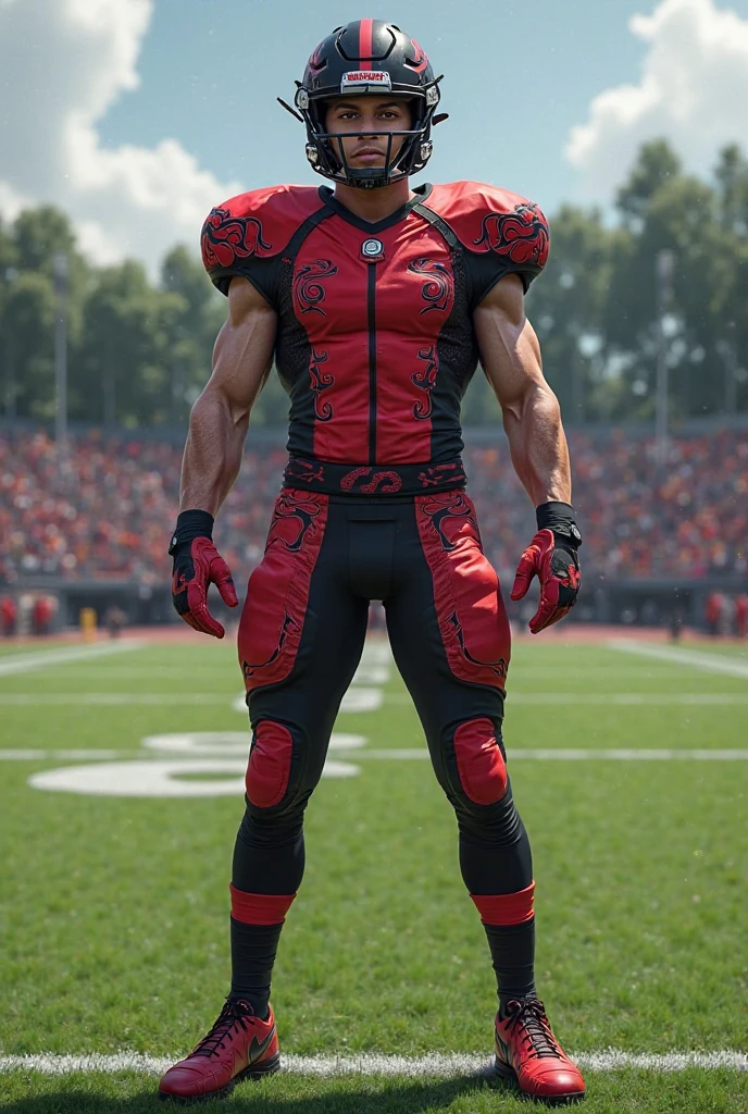 A dragon-themed football uniform 
