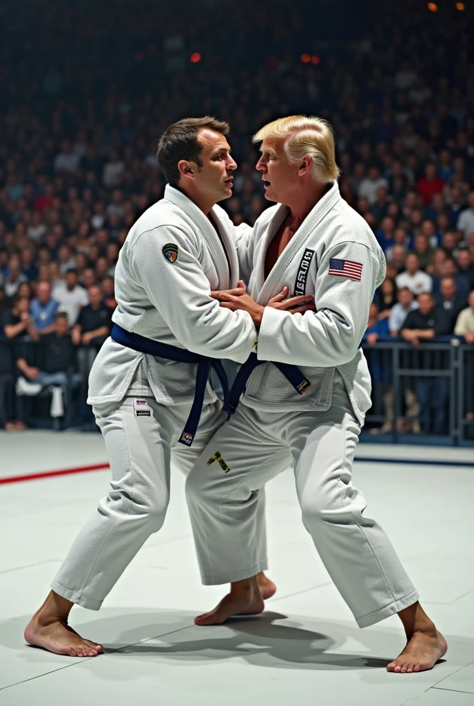 <lora:D.Trump_v1:1>, Donald Trump, realistic, old_man, <lora:JudoCh:1>, judoch, solo, white pants, black belt, indoors, fighting stance, dojo, dougi, <lora:hyperdetailer_v095:1>, (Photo:1.2), (photography:1.0), (Photorealistic:1.1), (Realistic:1.0), (Camera:1.0), (Perfect Face:1.2), (Detailed Pupils:1.3), Full Face, Full Body, Wide Angle, (Cinematic:1.1)