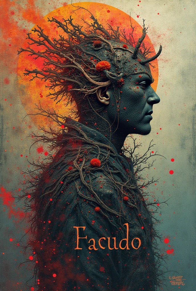 A haunting and captivating portrait where a human face is divided into four equal sections. Each segment reveals a distinct, nightmarish landscape: one with an eerie, fog-covered forest; another with a swirling vortex of dark stars; a third with a crumbling, gothic cityscape; and the final one with a twisted, grotesque version of a human brain. The text 'Fragments of a Broken Mind' is prominently displayed at the bottom, with a vintage, poster-like aesthetic. The overall effect is both unsettling and intriguing, inviting the viewer to explore the depths of this fractured psyche., poster, vibrant, cinematic