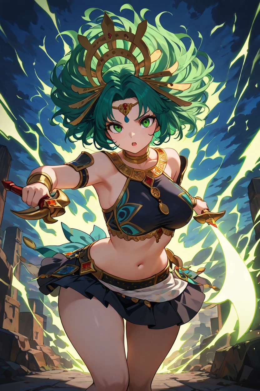 malachite stone goddess