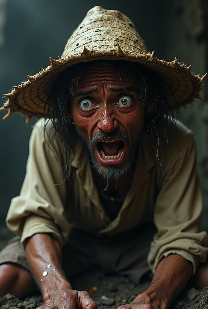 masterpiece, Highest quality, Realistic, Cinematic, Detailed face, 8k, Ultra-high resolution, シャープなフォーカスmovieのような写真 , Highest quality, Super detailed, 8k, mysterious, Messy green hair, 35mm photo, movie, Bokeh, Professional, 4K, Very detailed、male、Topless,Very ugly、dirty肌,movieのような雰囲気、Big black pants,The green hair is messy,、Has two sickles、Very dirty、The background is an abandoned old Japanese town.、Japanese、Surprisingly skinny,There are many warts on the face、Skin and bones,Big black pants,There are many warts on the face、Morbid thinness、Has two sickles、Very scary、不気味なmale、The eyes are small and droopy,The nose is very low and flat,Mouth open,Shark-like teeth,Pure white, bloodless skin,Horror、Scary、Full of warts,It stinks、dirty、Mouth closed to ears、Shark-like teeth、Mouth closed to ears、Shark-like teeth、Mouth closed to ears、Shark-like teeth、Mouth closed to ears、Shark-like teeth、Mouth closed to ears、Shark-like teeth、Mouth closed to ears、Shark-like teeth、Mouth closed to ears、Shark-like teeth、Mouth closed to ears、Shark-like teeth、Mouth closed to ears、Shark-like teeth、Mouth closed to ears、Shark-like teeth、Mouth closed to ears、Shark-like teeth、Mouth closed to ears、Shark-like teeth、Mouth closed to ears、Shark-like teeth、Mouth closed to ears、Shark-like teeth、Mouth closed to ears、Shark-like teeth、Mouth closed to ears、Shark-like teeth、Mouth closed to ears、Shark-like teeth、Mouth closed to ears、Shark-like teeth、Mouth closed to ears、Shark-like teeth、Mouth closed to ears、Shark-like teeth、Mouth closed to ears、Shark-like teeth、Mouth closed to ears、Shark-like teeth