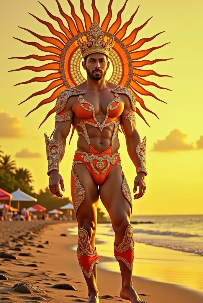 warrior guardian costume for brazil carnival men