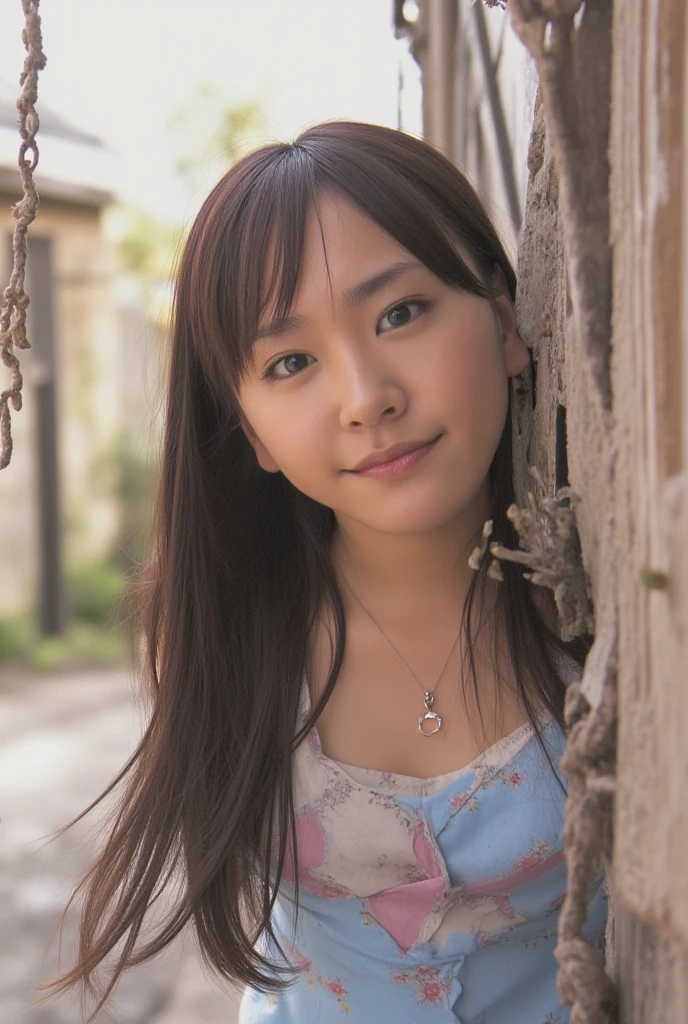 (8K、Raw photography、top-quality、tmasterpiece:1.2)、ultra - detailed、Hyper-Resolution、(hyper realisitc:1.4)、（Using the kiss you throw as a camera）above from、Camera taken from above、Shooting camera angles from above、I see this with upward eyes、Arms outstretched、arms spread wide、Use high-quality images taken from above with the camera、(5 girls on the beach 1:1.3)、、Offshore Girls（dreamy lighting）head to waist、、White skinned、falbe white woman modification、An ultra-high picture quality、、Beautiful female proofreading reflecting in light、amazing detailed、Beautiful girls in very detailed、(Different pattern faces 1:1.2)、(The atmosphere of the face is different 1:1.3)、Each hairstyle has its own characteristics々hairstyle albe々Hair fave with beautiful shine、I love fishing on a boat、Brown fur baby hair that shines in the light、One has a ponytail、、Modern cute girl、very detailed faces very detailed eyes、Very realistic skin、 extremely detailed fingers, highly detailed nose, highly detail mouth, perfect anatomia, (Off-the-shoulder Lolita Costume 1:1.2)、、Every detail of their hair shines、Hot teeth and smile、Realistic body, White skinned, glistning skin, Slim body, Long straight hair, (Blunt bangs:1.2), , nixeu and sakimichan, TWICE, Seifuku, sakimichan, promotional still, Larisa Manobal, alena aenami and lilia alvarado