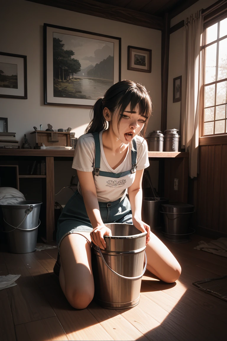 A beautiful Japanese girl with fair skin and angelic features.............. She is a ager、Looks like a slender 12 year old. The girl is on all fours and has no clothes on....'a little embarrassing for her. She has a childish appearance with a flat chest. The stage is a cowshed、Milked、mate with a bull、Living with cows、pregnant cow、The atmosphere in the barn is professional and filthy....... ...... The artwork is、Must be realistic, Highly detailed photorealistic quality, high resolution render, Gives a cute and innocent atmosphere. Lighting should be balanced and natural, Beautifully illuminate the scene.、Show nipples、Underpants1becomes a sheet、Show your butt、taiwan wacoal、Gunze、Milk is squeezed out of her breasts、she is connected to a machine that produces milk、Her breasts are4There is a、the cow is on top、The male genitalia is stuck in the female genitalia、she takes care of the cows、she is about to give birth to a calf