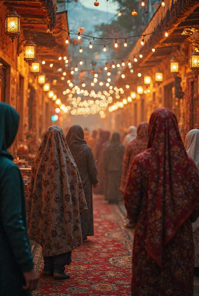 A muslim woman talked  By deasbody, many woman looked