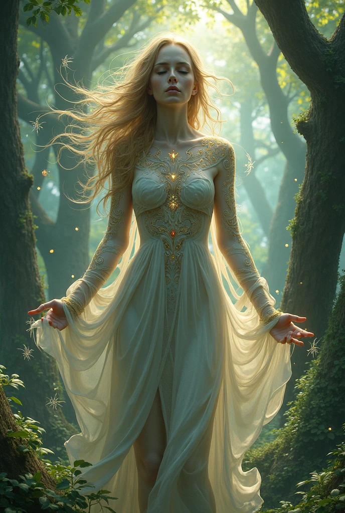 Mother Gaya fused with Nimue from King Arthur tale