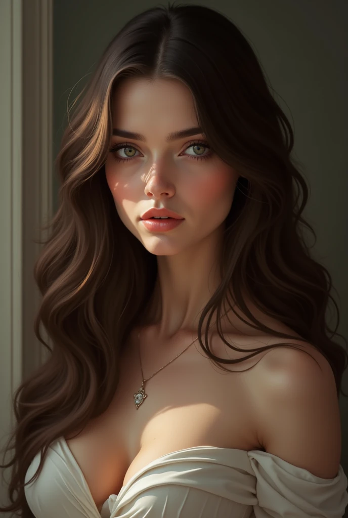 nude, tits of this russian girl with long brown air and innocent regard