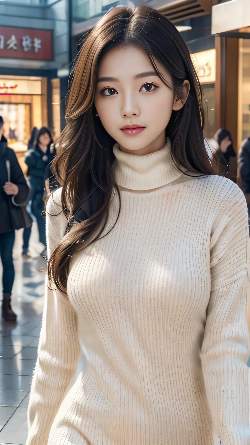 Dark brown hair、Light brown eyes、Japanese actress face、 Lady、face of about 25 years old.、(Intricate details:1.2)、(Highest quality:1.4)、 (Ultra-high resolution:1.2)、Ultra-high resolution、(fine grain)、(Detailed facial features)、Hmph、8K resolution、D cup size breasts、、Turn your ass towards me、I'Iは長いスカートを着ています.、Hair length、Dubai night view、背景にDubai night viewが見える、While watching the wonderful night view、Remember, Beautiful night view、Setup Fashion、