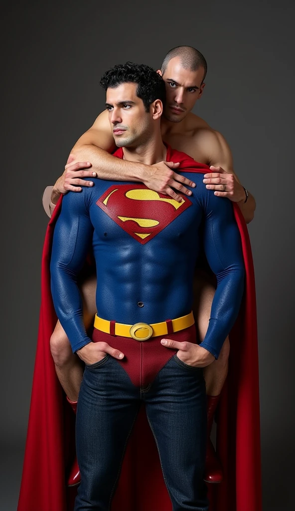 "Create a high-quality image with Chris Hemsworth and Henry Cavill together. into the image, Chris Hemsworth tem que estar nu, with erect penis, while Henry Cavill is naked too,but holding Chris Hemsworth's penis and putting it in his mouth. Both must be in an outdoor environment, like a park or a beach, with friendly and smiling expressions. Lighting should be natural, capturing a moment of relaxation and camaraderie between the two actors."