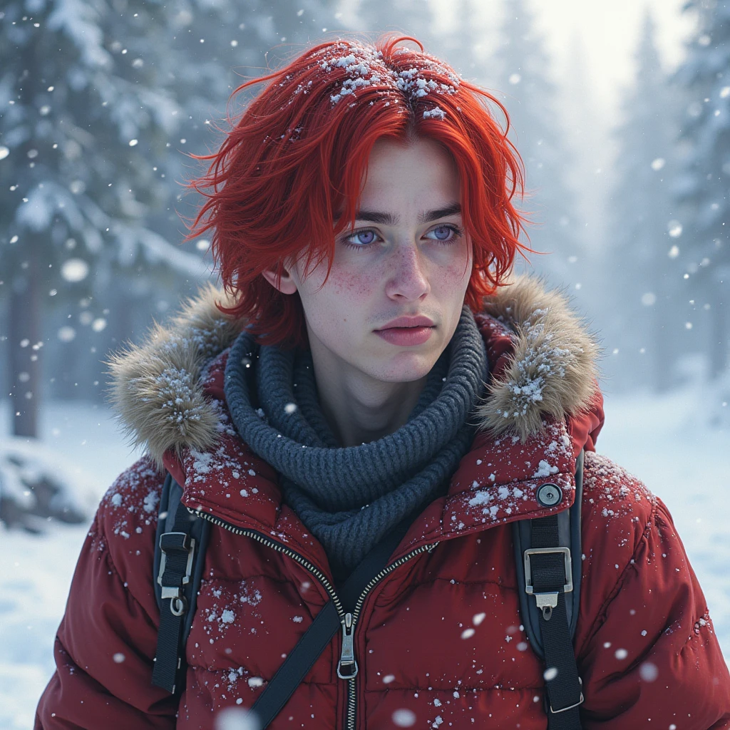 Gorgeous female, elk antlers:1.5,elk_antlers:1.5)),(((short hair, messy hair,short red hair, red hair:1.3))),(((freckles on the face,freckles))),(((red_eyes:1.3))),intricate eyes,beautiful detailed eyes,symmetrical eyes,((detailed face)),
(((winter))),((intricate outfit,intricate clothes)),
(dynamic pose:1.0),(centered,scale to fit dimensions,Rule of thirds),
((snowy pine forest)),winter,scenery:1.25,((intricate scenery)),((snow forest background)),
(Glossy winter ornaments),highres,sharp focus,(ultra detailed,extremely detailed),(photorealistic artwork:1.37),(extremely detailed CG unity 8k wallpaper),(((vibrant colors,vibrant theme))),(intricate),(masterpiece),(best quality),artistic photography,(photography taken by sldr),(intricate background),perfect rendered face,perfect face details,realistic face,photo realistic,((intricate detail)),(((realism))),
Hyper realistic, 4k,