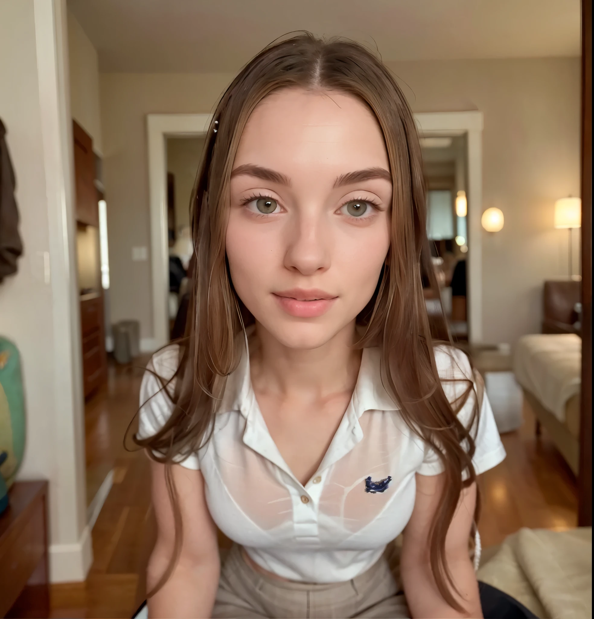 Blonde Beautiful Woman, RAW Photo, ((Secretary: 1.4)), (Highly Detailed Skin: 1.5), Detailed Eyes: 1.0, High Quality Lighting: 1.5, Beautiful, (Polo, Black Long Skirt, Model Legs: 1.5, (High Class: 1.8), (Realistic: 1.4), (High Quality Real Skin Texture: 1.4), (Texture Enhancement) beautiful skin: 1.1) Good detailed eyes, Good quality eyes, Standing, 26 years old, Perfect body beauty: 1.4, Body of desire: 1.2, Body that awakens passions, Your complexion must be impeccable, Show your physical attributes, Real: 1.8,, , (best quality)), ((masterpiece)), (retailer), perfect face, very light long hair, (textures!, hair!, shine, color!, specular lighting, dslr, ultra quality, sharp focus, very sharp, crystal clear, perfect complexion and facial fractions, thin face, colored eyes, long blonde hair.