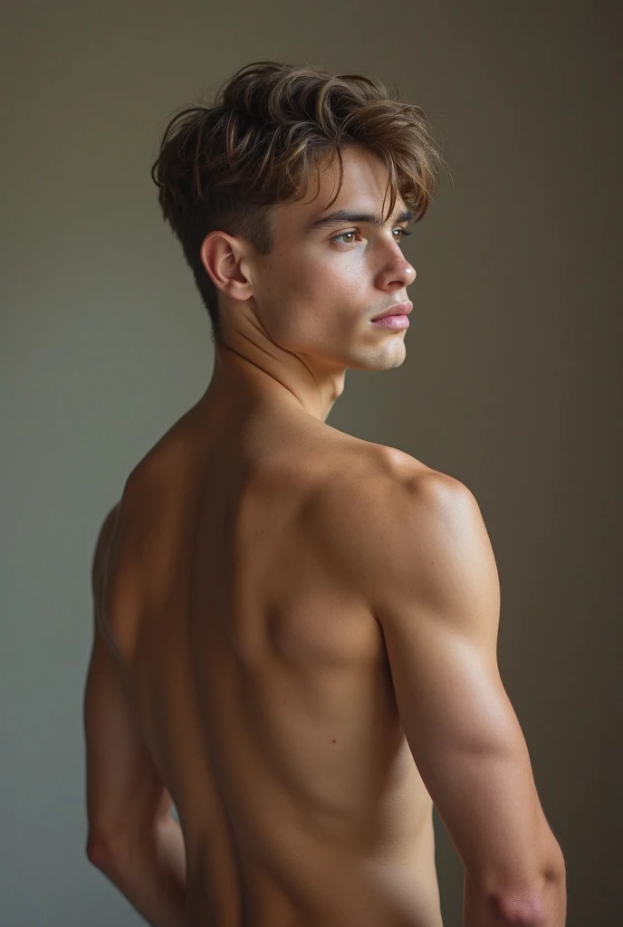 masterpiece, Best Quality, ultra detailed, High resolution, absurd) (detailed shadow) (quality light), 19 year old man, ((wide shoulders)) (muscles), male focus, Alone, short black hair with messy hair ), blue eyes (detailed eyes)Let your whole body be seen( that your feet can be seen), medium wavy hair , looking at the viewer, lips parted, fancy, unclothed (Alone short y de tela), noble, wall background (detailed background). Side pose , White skin
That shows her feet