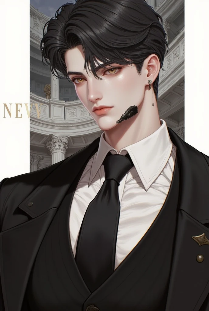 (masterpiece), (best quality), 1man, solo, male, middle part hair, black hair, dreamy amber eyes, chiseled jawline, muscular, modern student, modern uniform, arrogant, confident, playful, unbothered, mighty, classroom background, forehead, majestic, aesthetic, ethereal, handsome, tall, stunning, detailed eyes, young adult face, magnificent background, (1men), detailed(light and shadow), light effects, cinematic camera angles, gentlemen, gentle, elegant, detailed light and shadow, cinematic scenery, (1person), (solo men), (short hair), young man, 18 years old, (exquisite art), rich, luxurious, (Vibrant colors with subtle gradients), (Expressive character designs)