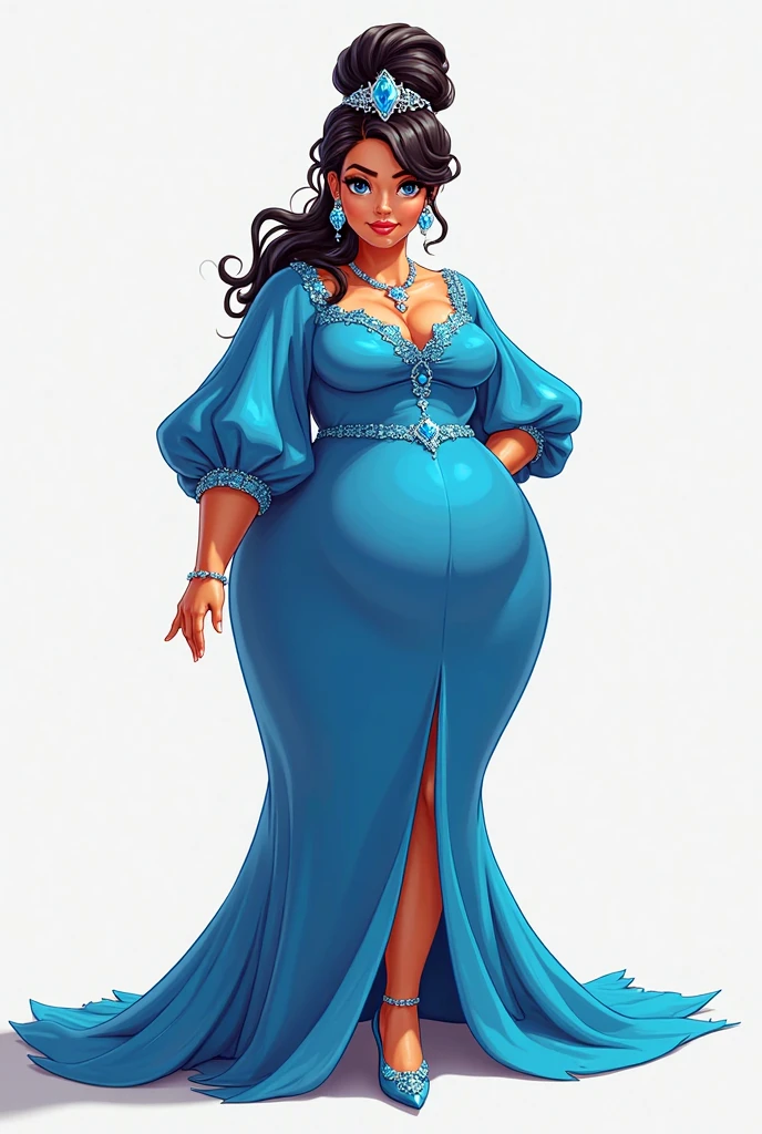 (character design sheet of gigantic busty pregnant) realistic, detailed, luxurious jewelry, glamorous makeup, sexy and revealing outfits, low heels, curvy body shape, confident posture, fashionable accessories, stylish hair, standing posture, light background, vibrant colors, professional concept art style, high resolution, studio lighting, fine details, dynamic pose