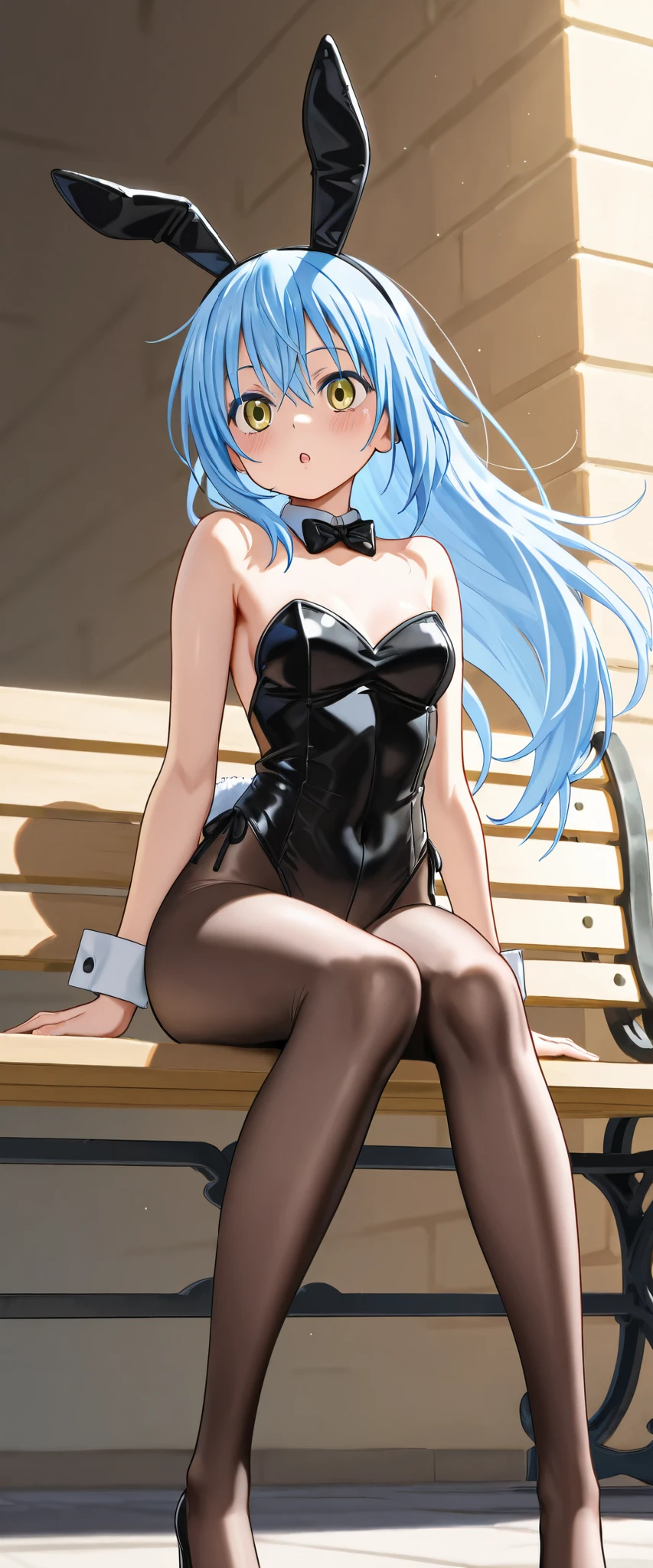 (masterpiece、Highest quality、Highest quality、Official Art、Beautiful and beautiful:1.2)、(One girl:1.3)Hatsune Miku、Twin tails,Beautiful breasts,woman,20-year-old,, venue,night,(((Bunny girl))),Laughing with your mouth open((Leather thigh-high boots))(garter belt),((Black Hair)),blush、Surprised face,