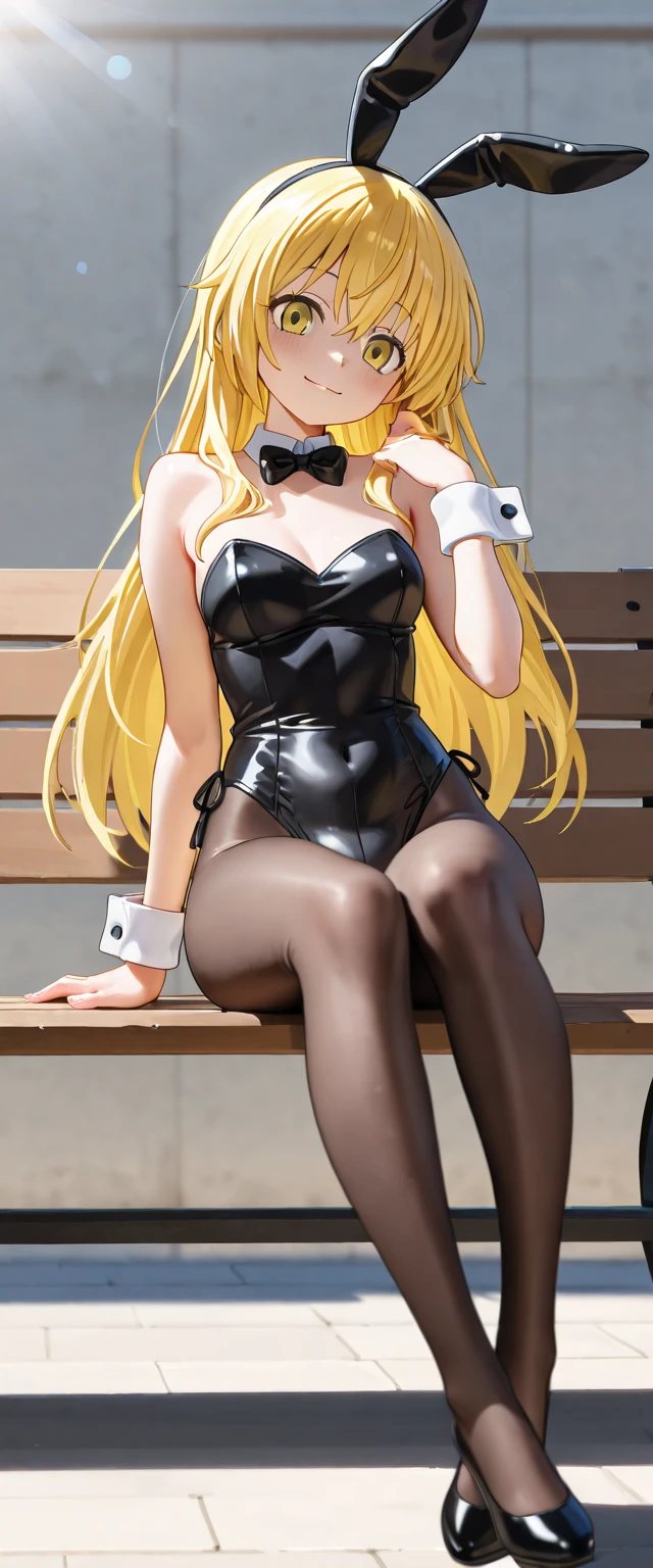 (best quality, ultra-detailed, masterpiece:1.2), woman, bunny ears, bunny tail, mature woman, leotard, shiny clothes, medium breasts, fishnet pantyhose, sfw,