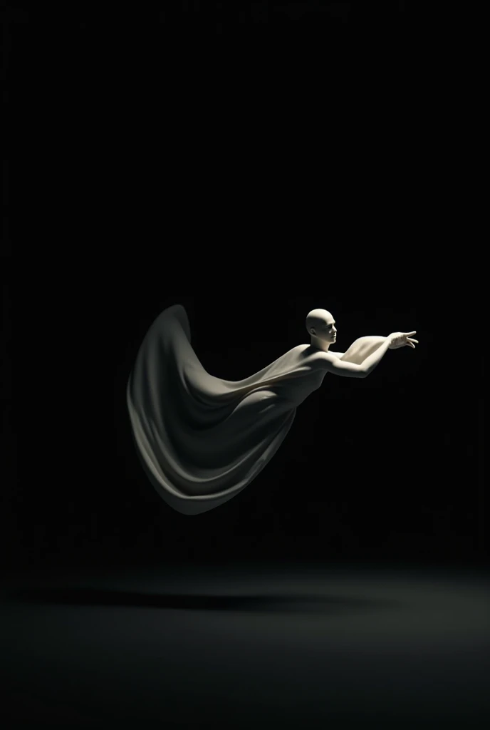 The Star Dancer. A half-naked dancer, covered only by a thin green gauze, he dances sensually under a large starry vault with glittering stars hanging and on a mirrored floor that reflects the stars. 