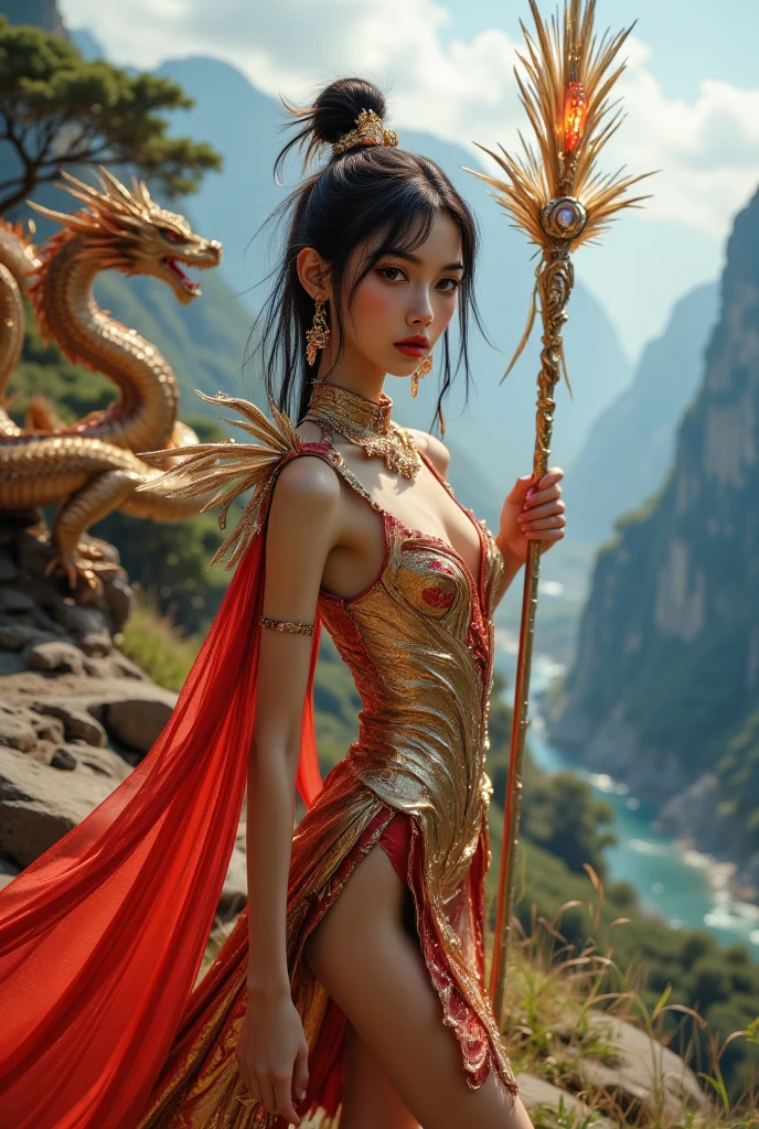 ((​masterpiece:1.4)、(top-quality:1.4)、(reallistic:1.7))、Beautiful girl strolling in garden of mythical world ancient city、Sexy Daughter、Super beautiful girl、1girl in:1.4、Dress like a queen、Glossy luxury latex、Luxury Latex Bodysuit、By Luis Royo、age19、Super Ultra Ultra Bikini、Outstanding style、(Two legs are drawn correctly:1.7)、(Two arms:1.4)、anatomical correct、Slender Abs、(beauty legs:1.4)、beautiful countenance、kawaii faces、Beautiful ass、A detailed eye、beautidful eyes、Raw photo、red-lips、Red high heels、a choker、a necklace、耳Nipple Ring、Fantasy of an ancient city、Mythological worldview