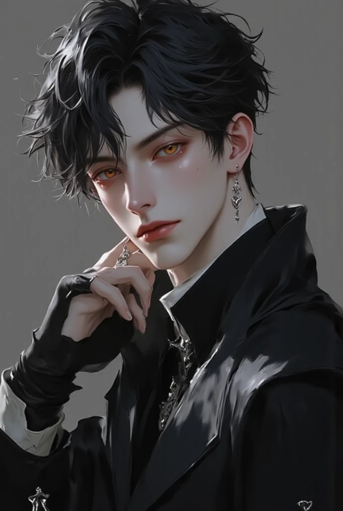 Vampire guy black hair scar on cheek