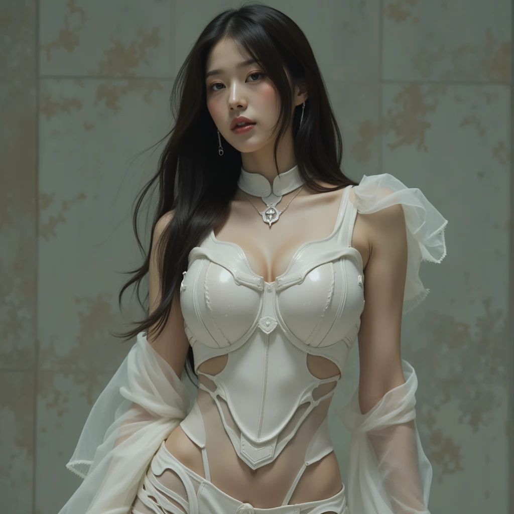 ((midnight, need, 8k, masterpiece:1.3)), full body female, Leg length, The essential:1.2, Beautiful woman，Have a perfect body:1.4, Lean abdominal muscles:1.1, Show your belly button，((Redhead, Huge breasts:1.5 )), (Black lingerie，black tie，Bow headdress，White stockings，Black skirt), ((classroom, roof:1.3)), Red Eyes，Highly detailed face and skin textures, Exquisite eyes, Double eyelids，actor 👀 :8，Japanese Goddess, The skin is hydrated、shining!!,Realistic perfect body，Cleavage，Chest Shading and NSFW