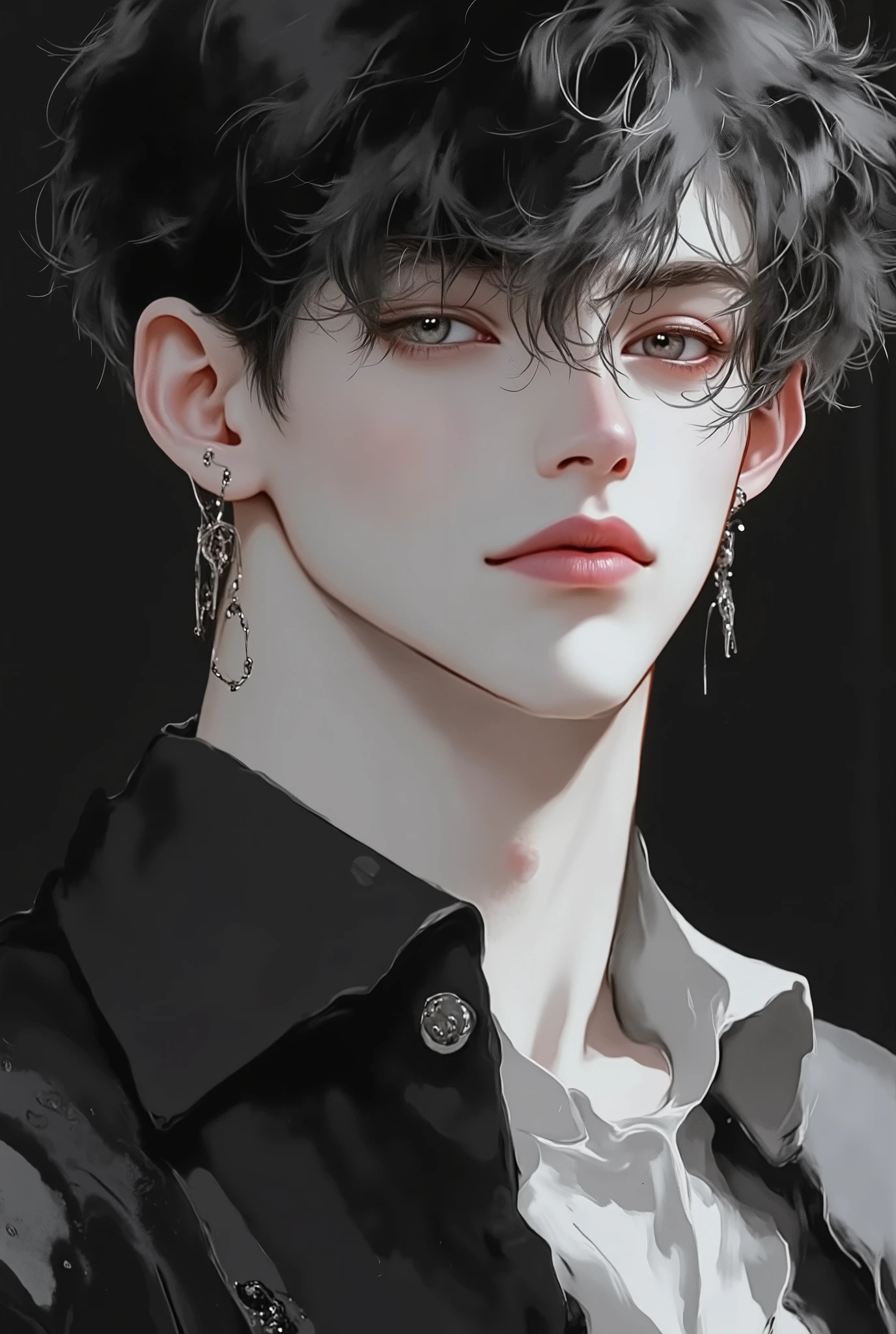(masterpiece), (best quality), 1man, solo, male, messy black hair, dreamy eyes, amber eyes, chiseled jawline, muscular, modern student, modern uniform, arrogant, confident, playful, classroom background, forehead, majestic, aesthetic, ethereal, handsome, tall, stunning, detailed eyes, young adult face, magnificent background, (1men), detailed(light and shadow), light effects, cinematic camera angles, gentlemen, detailed light and shadow, cinematic scenery, (1person), (solo men), young man, 18 years old, (exquisite art), (Vibrant colors with subtle gradients), (Expressive character designs), classroom