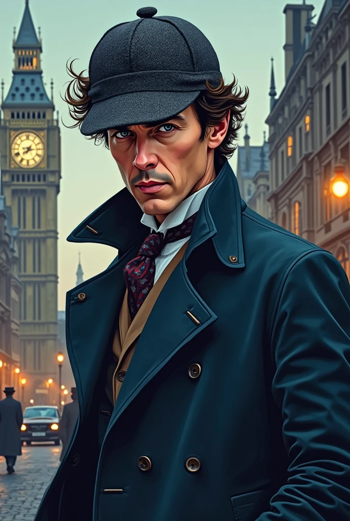 Sherlock holmes vector image illustration - SeaArt AI
