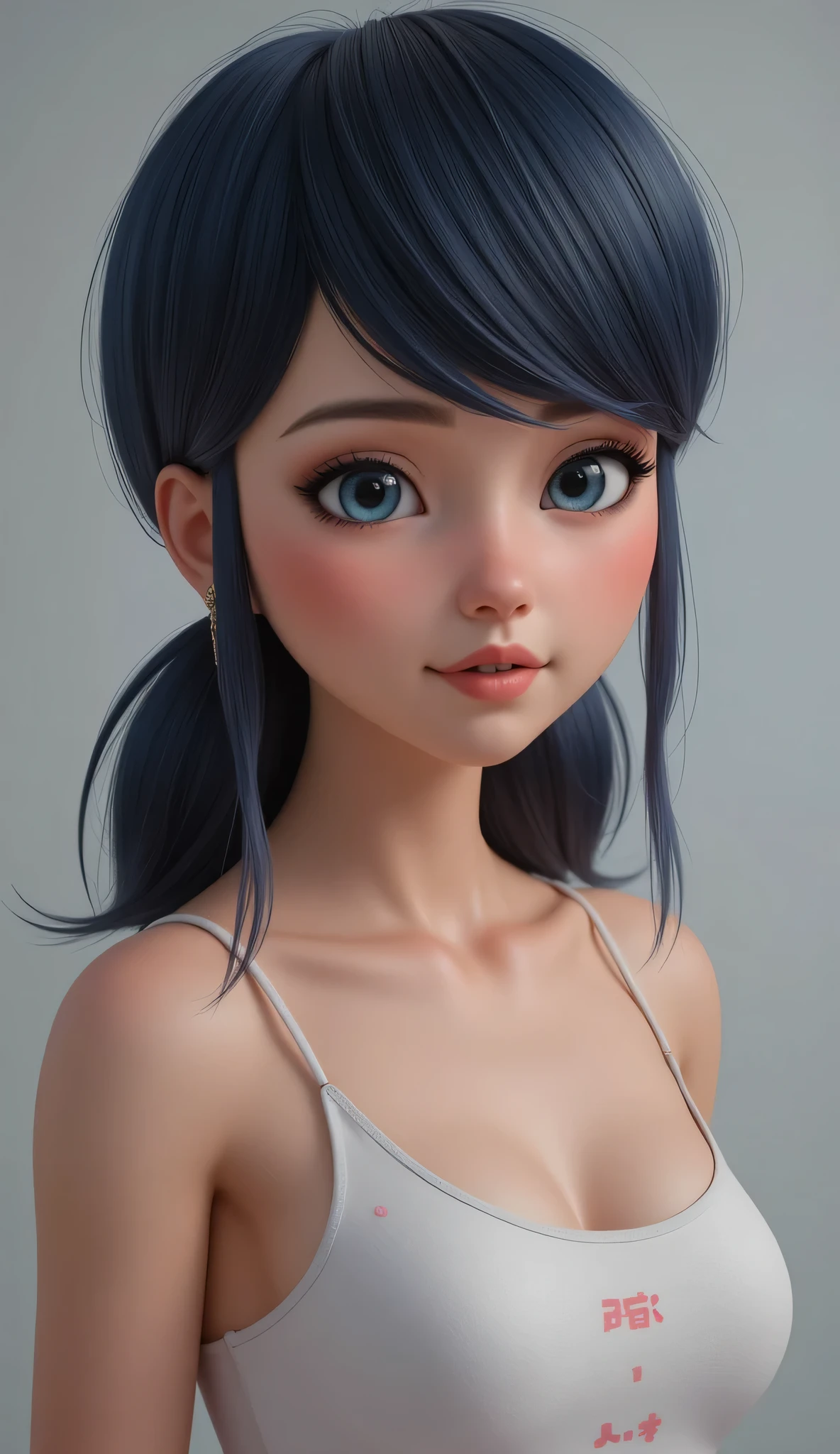 1girl, Solo, High Resolution, Masterpiece, Accurate, Anatomically Correct, High Quality, Textured Skin, black hair, blue eyes