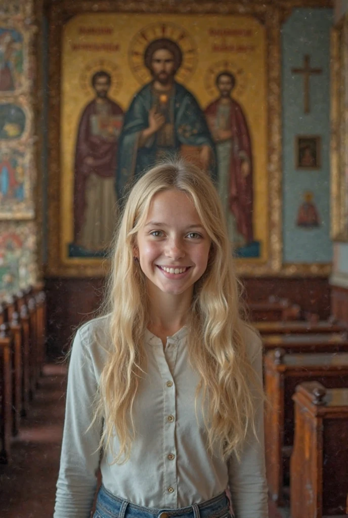 blondie girl in church