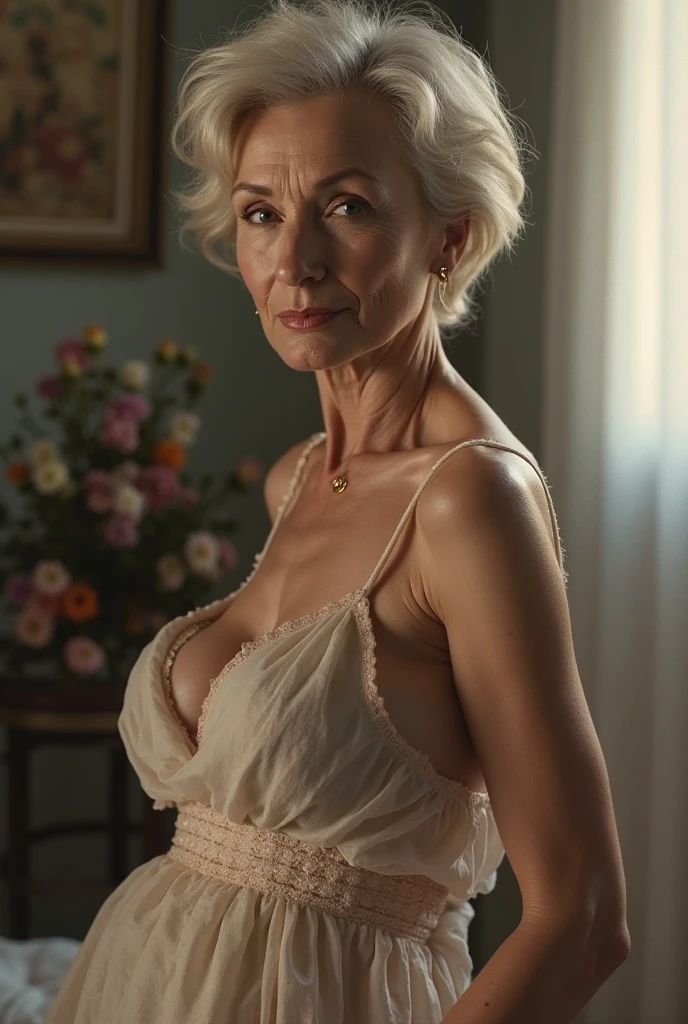 ((accurately describe the hand)):1.5, ((I'm in a hallway with a series of arches.)), ((Super beautiful)), ((mature woman)):1.3, ((Focused)), (in the spotlight), (((後期senior citizen))):1.3, adult videos, porn, nude, describe the lips correctly, red lipstick, from the chest up, show underwear, senior citizen,mature woman, flashy face, highest quality, super high quality, realistic, super dense skin, perfect explanation, (1 Japanese mature woman), (erotic), 120 years old, big breasts, Bewitching, Glamour, sexy, pure white skin, looking at the viewer,