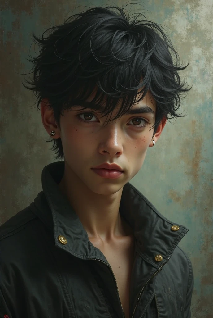 A young man with black Hair - SeaArt AI
