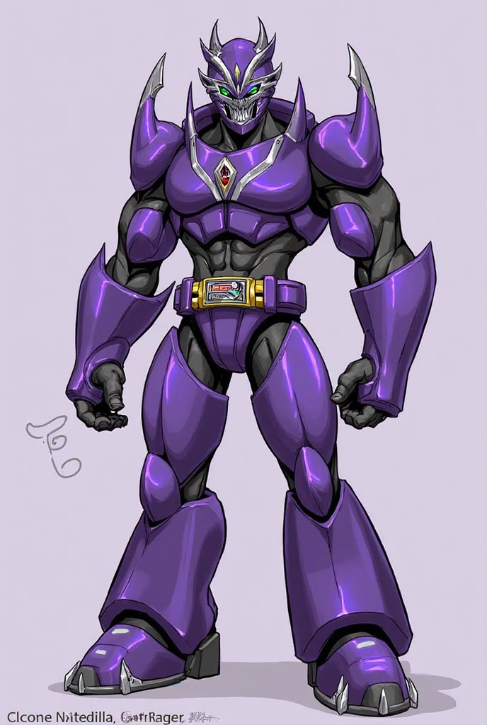 cartoon alien with an unusually developed muscular body, claws and a black body, ferocious, cel-shaded, Guyver style,
