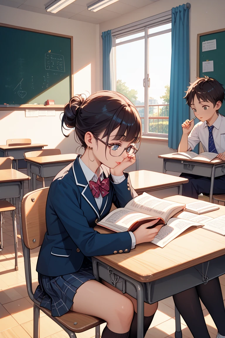 18 year boy student and girl student,diligent and hard working