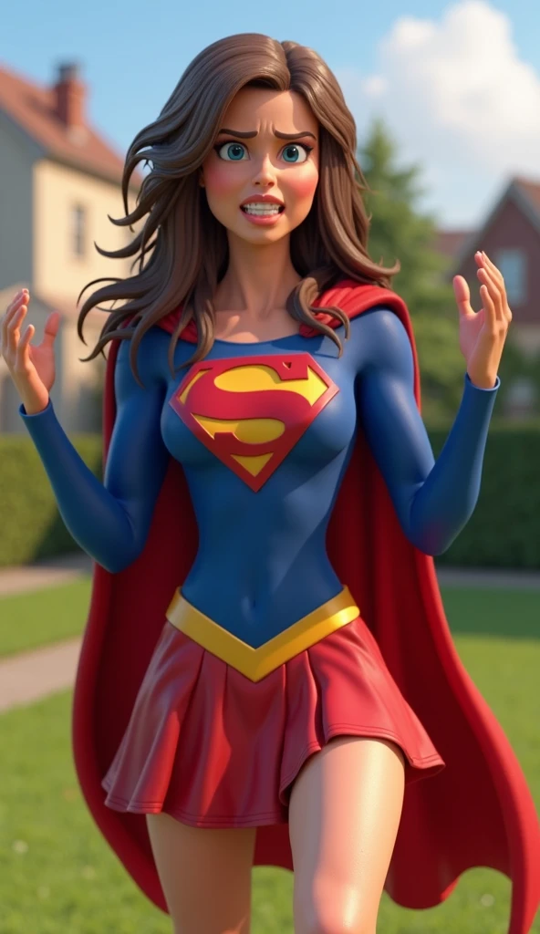 Supergirl costume, cool handsome young girl