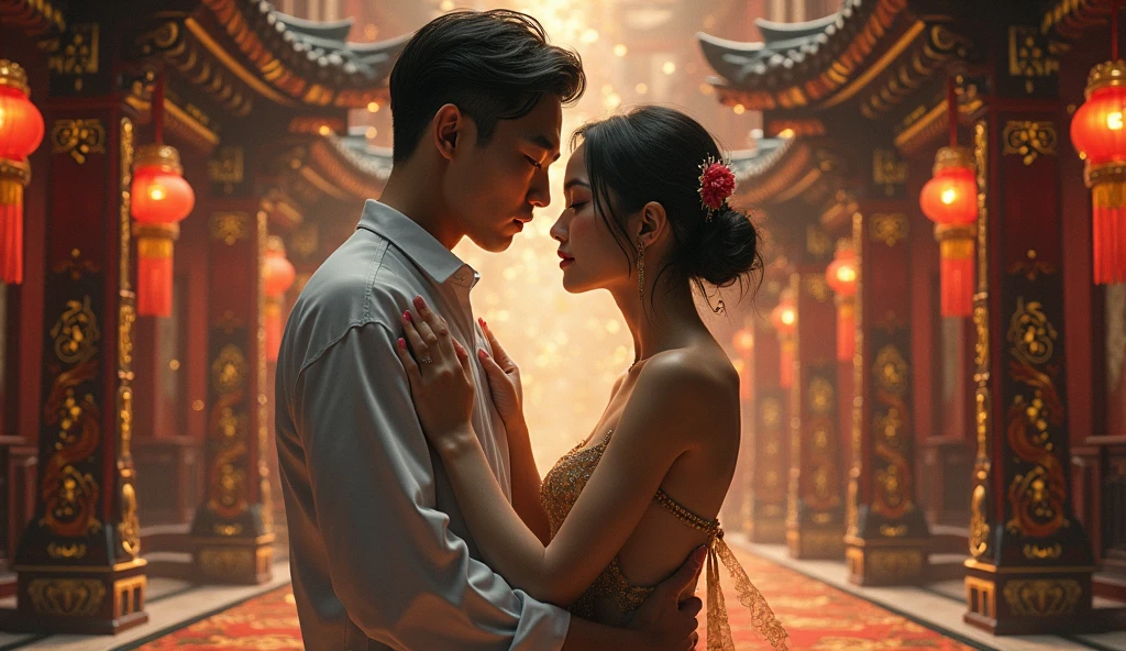 Xukai (Chinese actor, Born on March 5, 1995 and actor in Arsenal Military Academy The Legends Story of Yanxi Palace) with Lin Yun (Chinese actress born on April 16, 1996) 